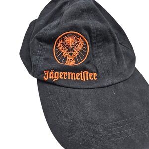 Jagermeister Hat Baseball Cap Embroidered Logo Black Adult  Alcohol Jägermeister